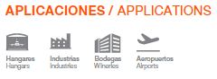 aplicaciones luminaria profes ledv